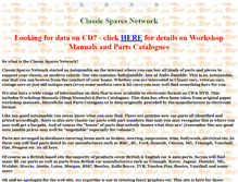 Tablet Screenshot of classic-spares.net